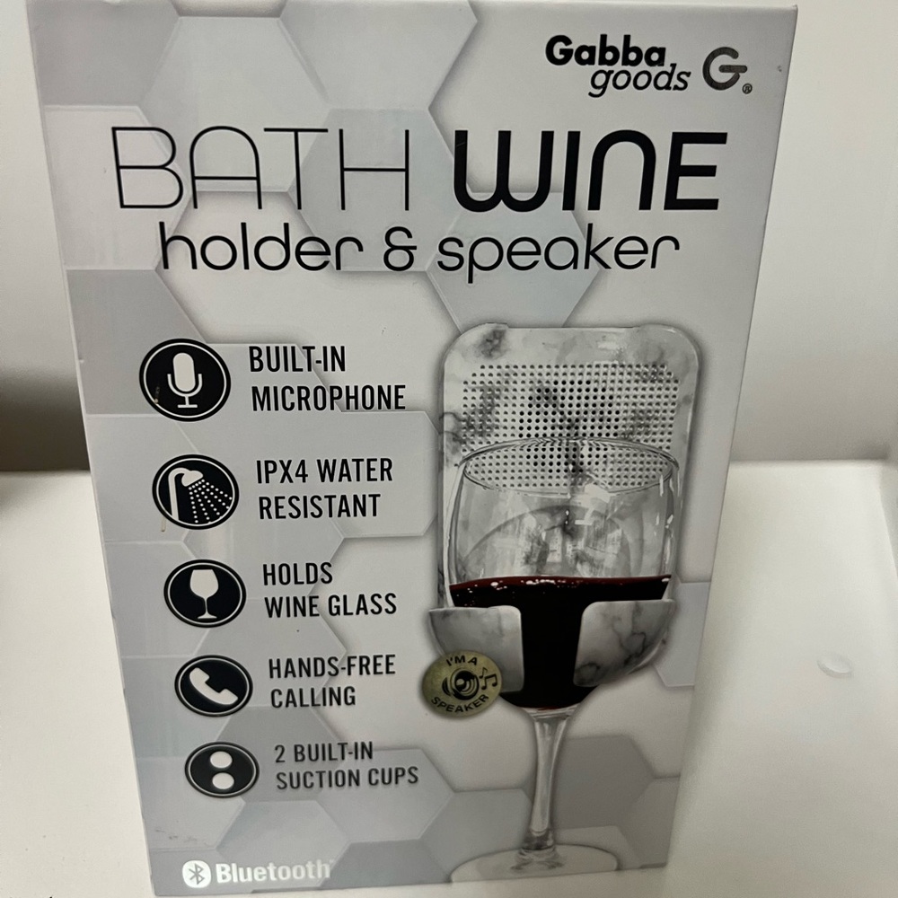 BATH WINE holder & speaker